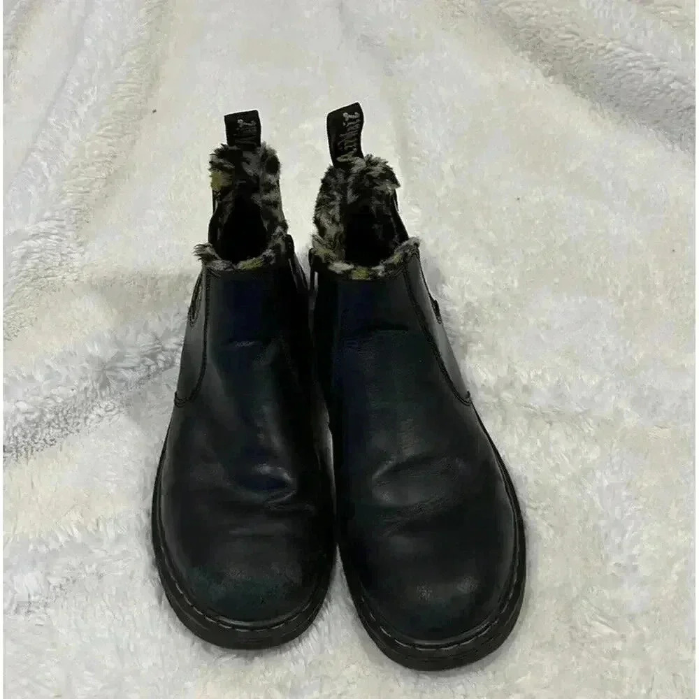 Dr.Martens Kids 2976 Leonore Leo Ankle Leather Boots Shoes Sz 6 - Picture 1 of 8